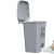 冰禹 BY-065 脚踏式塑料灰色垃圾桶（60L脚踏款）办公室生活废物垃圾桶带盖户外