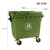 纽仕达 1100L垃圾车户外环卫大号特大垃圾桶市政塑料物业小区大型军绿色