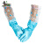 大杨600A保暖手套 蓝色 2双 束口花袖加长加绒防水加棉防寒手套