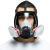 锐麻 7800防毒面具全面罩喷漆化工防尘全面罩 7800面具+1号滤毒盒 