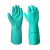 安思尔 37-873 耐磨耐酸耐油工业手套丁腈手套橡胶清洁防护手套绿色 10码 1付装