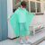 厚创 一次性加厚儿童雨衣 PEVA加厚便携雨披 儿童斗篷雨衣【适合90cm以上】 绿色 均码 