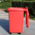定制 户外大号垃圾桶 分类垃圾桶 环卫垃圾桶  小区物业收纳桶 可印LOGO 带轮挂车垃圾桶 草绿1 60L带轮红色（有害垃圾）