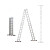 安赛瑞 多功能铝合金折叠梯子 工程梯人字梯升降4折8步人字4.40米9.2米企业9Z01235