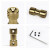 小型刚性黄铜联轴器顶丝固定传动轴铜材质连轴器内孔2/3/4/5/6mm 外径9长20内孔3.17mm-3.17mm