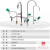 实验室化验室三联水龙头三口鹅颈水龙头7字水龙头三联水龙头12516 水龙头嘴 水龙头