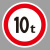 谋福 交通标志指示牌 安全道路标识牌可定制 限制质量-贴反光膜写真(平板钉墙款)