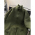 北极绒美式高街宽松绿色时髦拉链立领外套男2023年新款春季针织毛衣ins 黑色 L-120-135斤