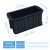 配件收纳工具箱箱分格零件盒长方形塑料加厚收纳盒隔板养龟箱带盖 黑色+可拆无格 蓝色