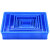 海斯迪克 HKCC01 塑料长方形零件盒 零件盒子 物料周转箱 收纳箱 储物箱  H4蓝415*310*145mm