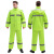 曼睩Y-16荧光绿双层户外施工反光雨衣分体式值班雨衣套装
