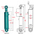 定制强林50缸径液压油缸小型单缸双向轻型拉杆式升降油顶多节缸可 50缸径x28轴心*300行程