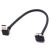 DRACO 双弯头工业相机USB3.0Micro-B移动硬盘传输线适用于联想希捷东芝WD三星带螺母螺 镀金USB3.0直头 对 Micro B右弯 1M