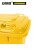 安赛瑞 13478 商用垃圾桶（240L）2个装 黄色 73×58×105cm 环卫翻盖垃圾桶 小区物业垃圾桶
