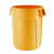75升塑料圆形储物桶 加厚厨房垃圾桶 【黄色桶】