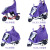 COFLYEE 厂家批发电动摩托车雨衣雨披骑行双帽檐成人母子款户外连体雨衣定制 紫色 7XL单人可拆卸双帽檐+镜套
