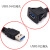 憬芊卡扣USB3.0延长线公对母充电数据汽车摩托车面板固定座车载U盘线 黑色 USB2.0单口 1m