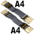 定制ADT HDMI2.0公对母内置型延长线支持2K/144hz 4K/60Hz弯头扁 A4-A4 5cm