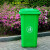 塑料户外垃圾桶公园可回收桶大容量挂车环卫桶物业小区公用室外带盖带轮环保果皮箱 120升特厚款蓝色(带轮)