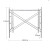 国标实重移动脚手架热镀锌手脚架镀锌架子活动架脚手架 1.7m【65斤】2.5厚20斤铆钉板