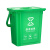 舒蔻(Supercloud) 厨房垃圾桶 室内带盖大号滤网双层沥水篮 20L带滤层（绿方桶）SK-0312