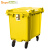 （Supercloud）加厚物业小区公用室外环保分类塑料带盖环卫户外垃圾桶酒店 大号商用黄色660L