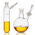 重安盛鼎 具支磨口反应瓶 schlenk管无氧无水反应瓶玻璃四氟活塞节门实验室用品 球形四氟活塞25ml/19 
