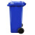 冰禹 BY-6261 户外厂房垃圾桶 分类垃圾箱 蓝色 可回收物 加厚240L挂车