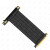 黑白PCIE 16X 真4.0 显卡延长线全速稳定 竖装支架套装 黑色-插槽90度 PCI-E X16 4.0 0.3m
