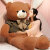 嘟乐仔毛绒玩具大熊公仔特大号超大女生娃娃七夕礼物抱抱熊泰迪玩偶熊猫 浪漫深棕蓝毛衣 11.6米全长量1.3米+彩袋