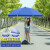 蓓尔蓝 JXA0120 户外遮阳伞 双层遮阳伞大型广告雨伞 蓝色2.8米三层伞架双层银胶涂层