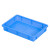 稳斯坦 WST091 蓝色塑料盘 塑料盆周转箱长方形塑料方盘浅盘零件盒  2#435*290*75mm