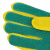 金诗洛 KSL127 乳胶手套 百洁布手套 复合海绵清洁手套劳保手套  (黄-双手百洁)