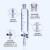 玻璃四氟F4活塞恒压分液漏斗 高硼硅玻璃滴液漏斗标准口 100ml双层漏斗四氟活塞(带刻度)