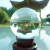 芷墨 水晶球透明玻璃办公室开业乔迁摆件风景物摄影魔术生日水晶装饰 10厘米水晶球（木底座）