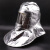 铝箔耐高温防火隔热头套炼钢厂铝厂1000度防护面罩消防披肩帽 透明面屏铝箔头罩 不含安全帽