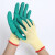 安洁士 防滑耐磨透气绿浸胶手套 十针棉线工作手套 劳保防护手套 J-3001 12副/包
