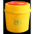 垃圾桶一次性锐器盒废弃针头利器盒医院诊所方形圆形黄色垃圾桶HZD 0.5L圆形【50+1】