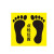 希万辉 工厂生产区域标识地贴落脚印点驻足点地标贴 中黄色驻足点50*30cm