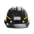 宛丝希煤矿MA玻璃钢三筋矿工防砸反光条黑安全帽可印字定制头盔厂家 SA3020黑色