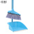 欧彤（OUTONG）TO-0067 扫把簸箕套装 车间工厂地面清洁工具塑料扫帚畚箕组合两件套 蓝色