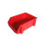 和一可塑 组合式零件盒物料盒加厚斜口组立零件盒物料盒元配件收纳盒螺丝工具盒斜口货架分类盒五金工具 红色 3号标准款（330*200*140）