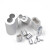 海斯迪克 HKCL-230 八字铝套 钢丝绳配件 夹头铝管 椭圆双孔铝扣卡扣锁扣 8字形铝夹头 M1.5（100个）