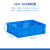 大号加厚塑料筐长方形镂空周转箱家用储物收纳箱商用水果快递胶框 360105筐：380305115（mm） 蓝色（全新料）