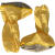 Calyst铠乐士BC301一次性防化鞋套靴套防滑底长筒87GSM耐酸碱HDPE 黄色 防滑灰底