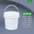 级密封透明塑料桶圆桶带盖小水桶冰粉桶空桶5L10kg20公斤25升 1L白色