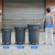 适用垃圾桶圆形带盖大号户外环卫带轮垃圾桶餐饮加厚塑料工业厨房 37升(无底座)