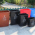 大杨102户外垃圾桶40L升黑色干垃圾 摇盖 加厚塑料果皮箱小区物业环保分类筒 定制