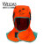 火狐狸夏季披肩劳保防尘防烫帽子电焊头套焊防护用品装备 橘色阻燃帽(加长10cm)