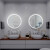 墨斐琳 圆形浴室镜子带LED灯镜 卫浴挂镜 卫生间梳妆镜 触摸式LED灯镜 圆直径70cm(防爆镜片)